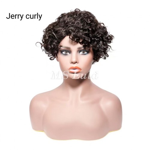 Natural Color Pixie Cut Human Hair Wig Machine-made Wig for Women | Human Hair Wig | Lace Front